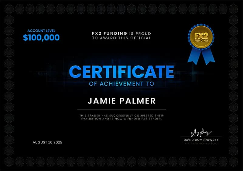 YoForex EA Clears FX2 Funding Prop Firm Account for Jamie Palmer