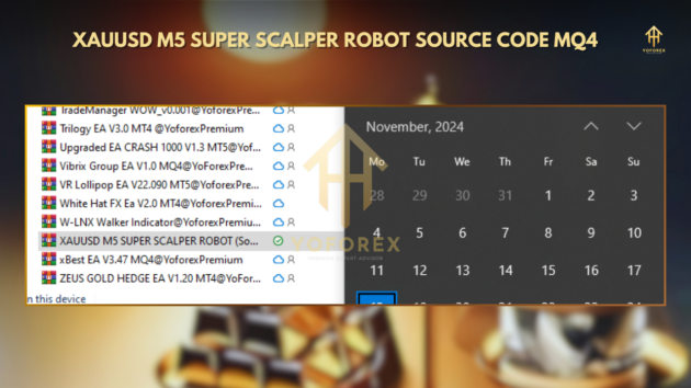 XAUUSD M5 SUPER SCALPER ROBOT EA Source Code