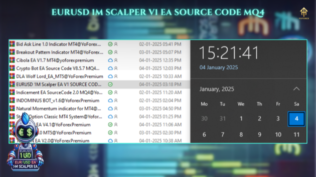 EURUSD 1M Scalper EA V1 SOURCE CODE